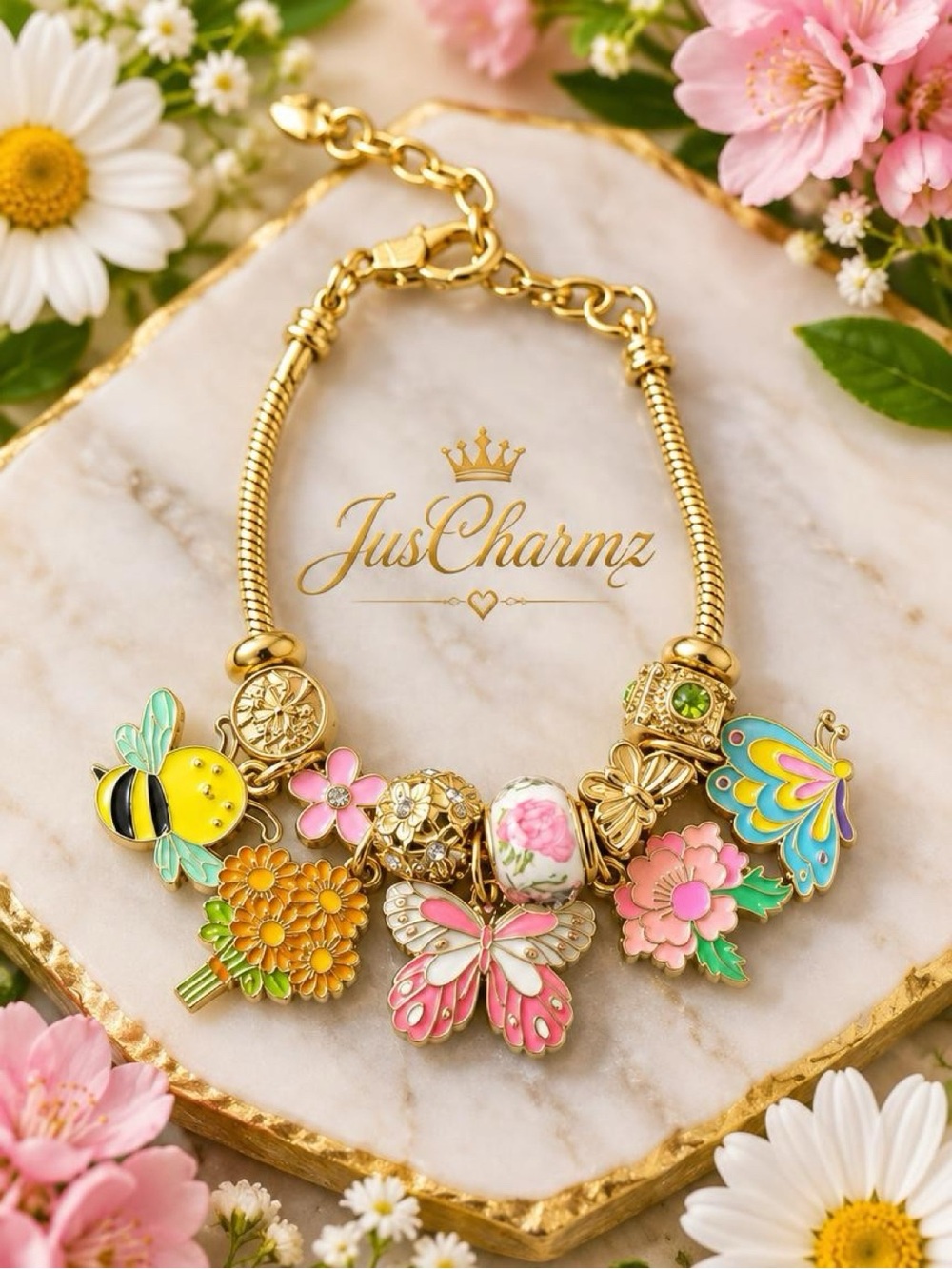 Spring Garden Charm Bracelet